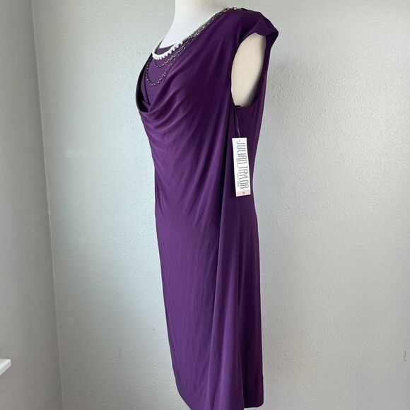 NWT Julian Taylor Purple Maxi Dress Size 12 - Picture 4 of 10